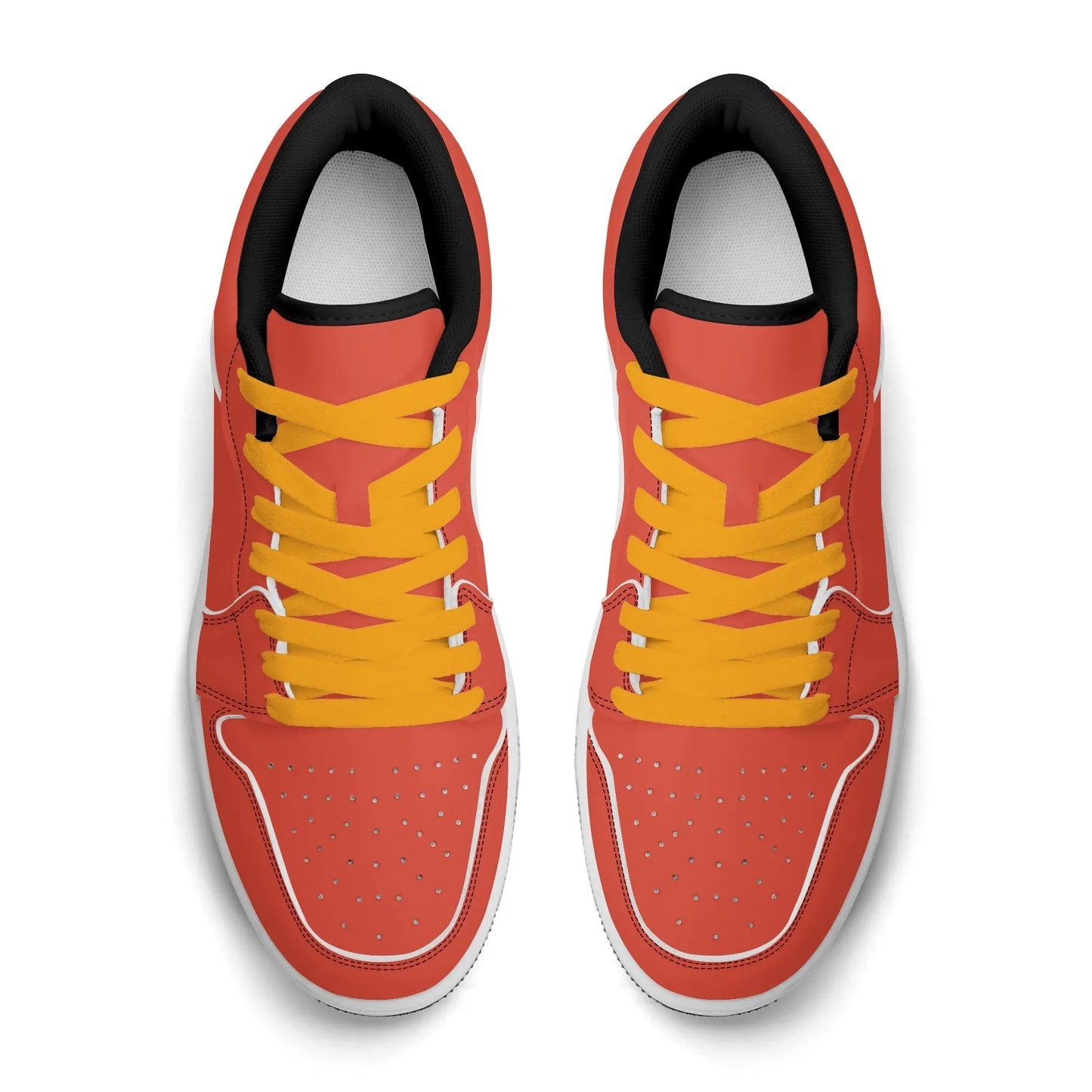 orange-red-low-top-leder-sneaker-fur-herren-sneaker-jlr-design-79201 - JLR Design
