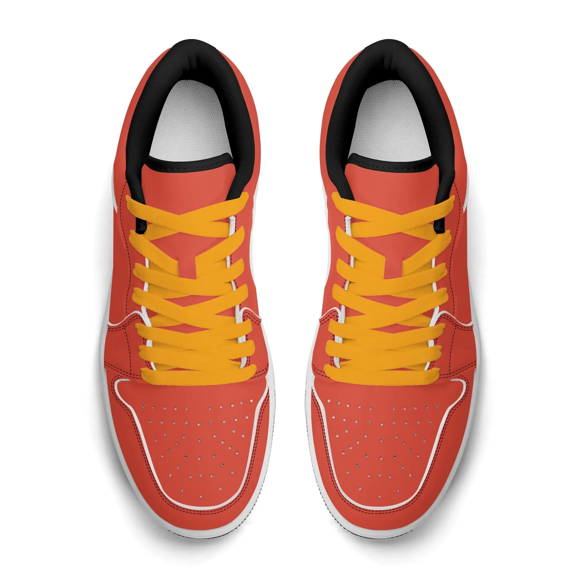 orange-red-low-top-leder-sneaker-fur-herren-sneaker-jlr-design-79201 - JLR Design