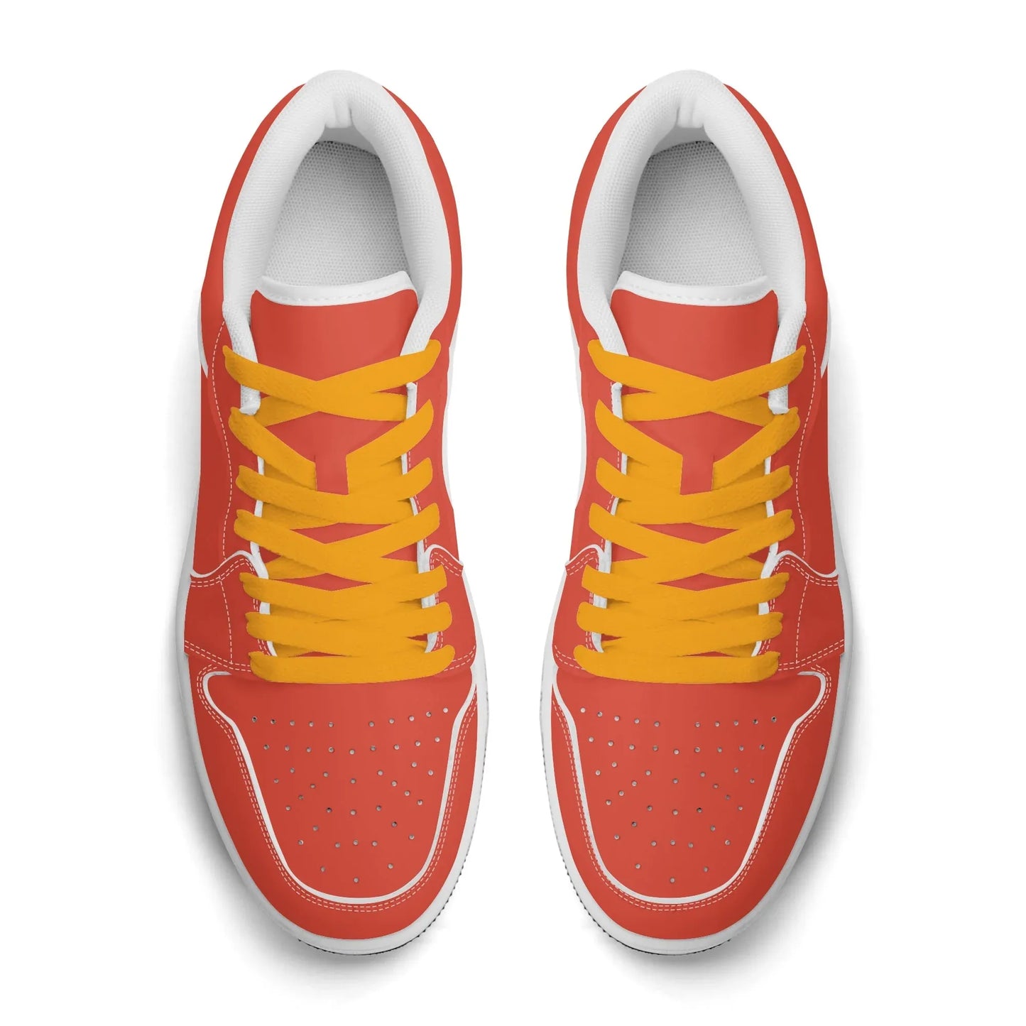 orange-red-low-top-leder-sneaker-fur-herren-sneaker-jlr-design-58068 - JLR Design