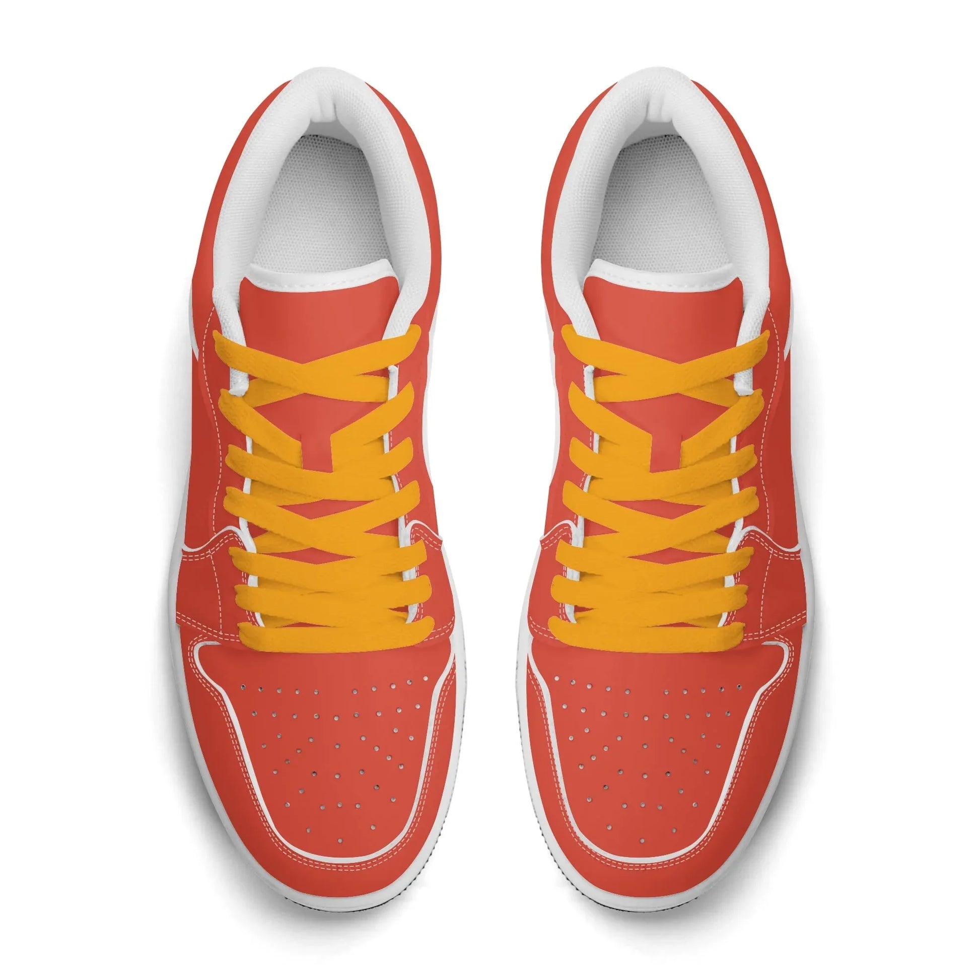 orange-red-low-top-leder-sneaker-fur-herren-sneaker-jlr-design-58068 - JLR Design