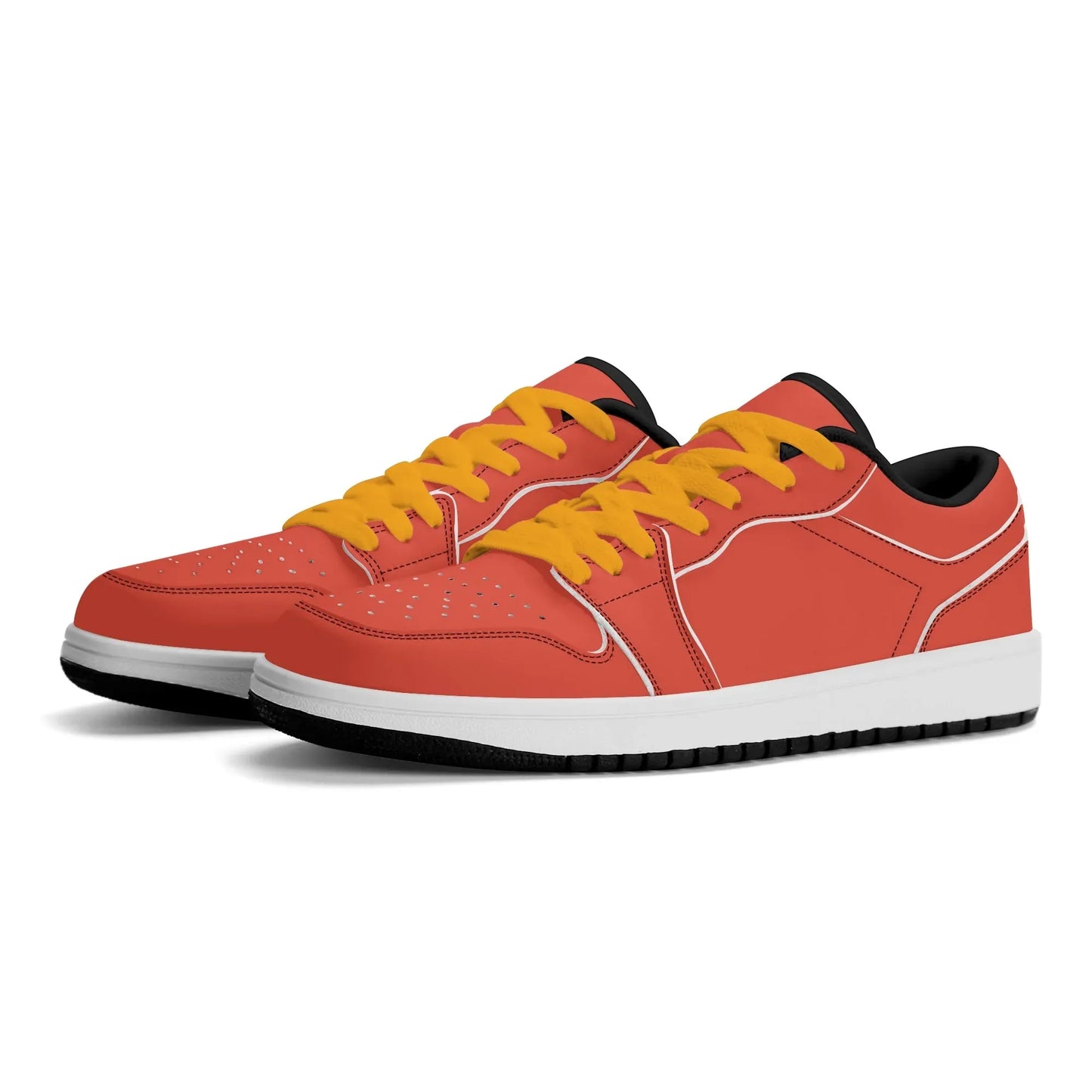 orange-red-low-top-leder-sneaker-fur-herren-sneaker-jlr-design-24383 - JLR Design