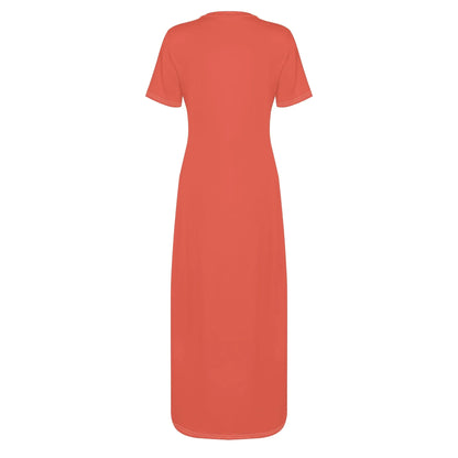 orange-red-short-sleeve-long-dress-long-dress-jlr-design-54348 - JLR Design