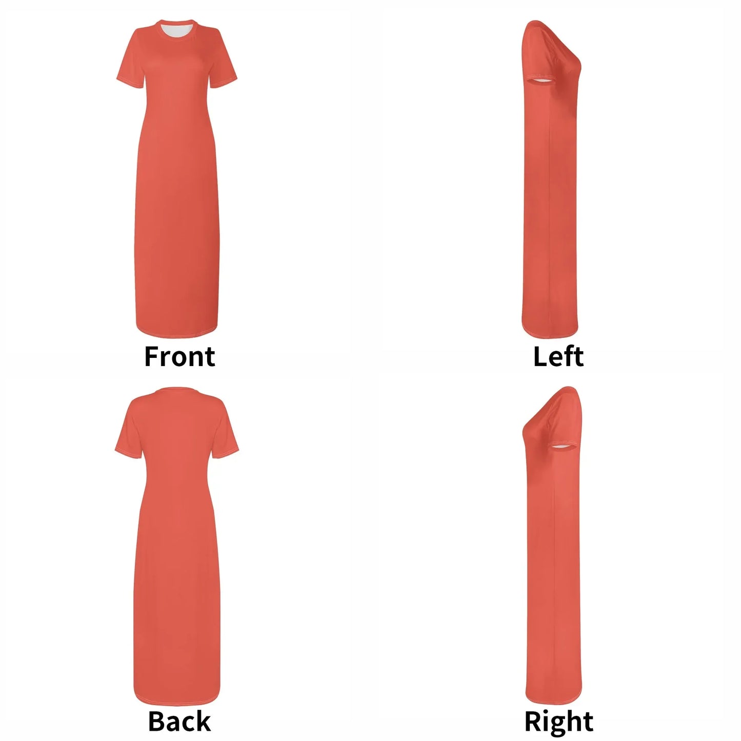 orange-red-short-sleeve-long-dress-long-dress-jlr-design-51759 - JLR Design
