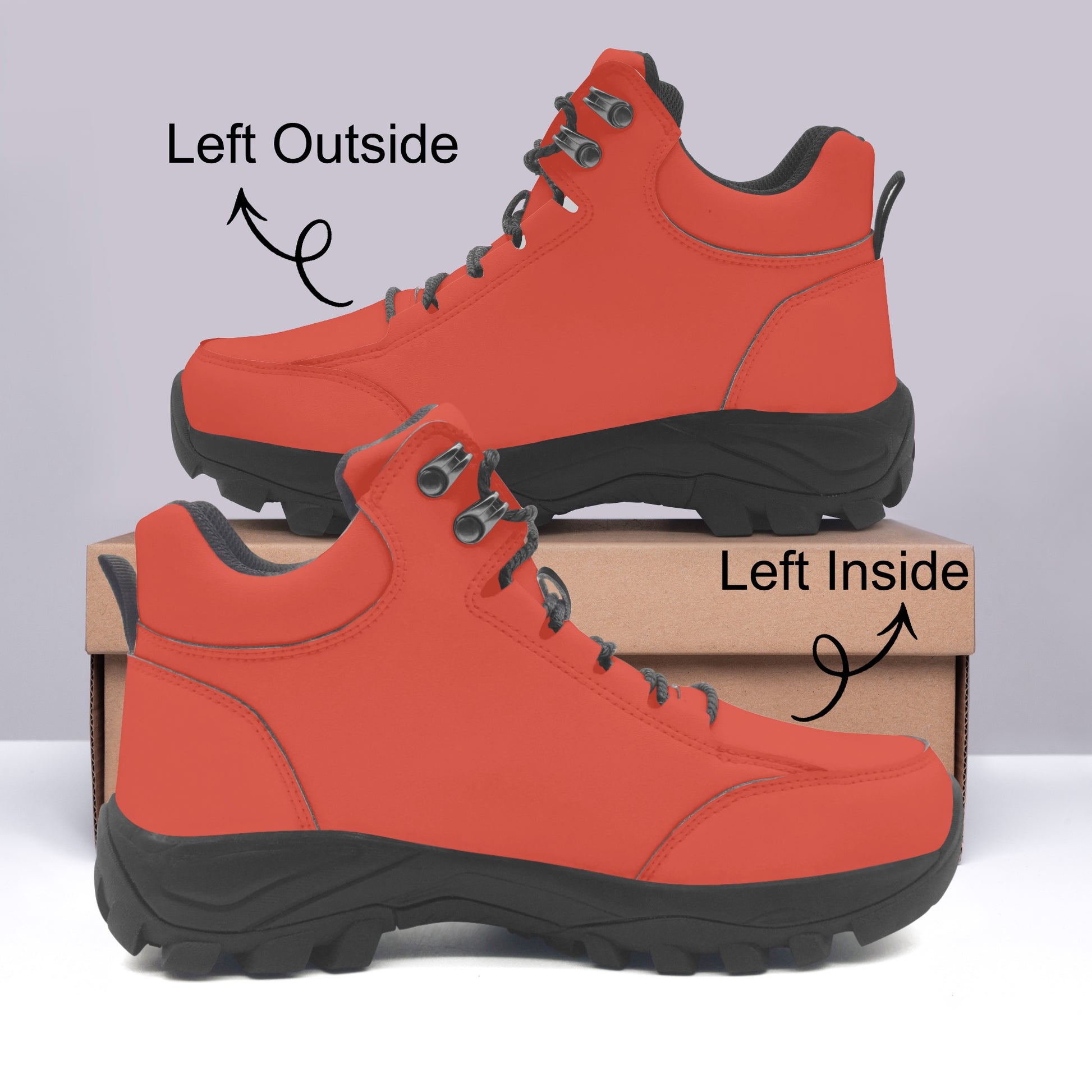 Orange Red Winter Stiefel Winter Stiefel JLR Design