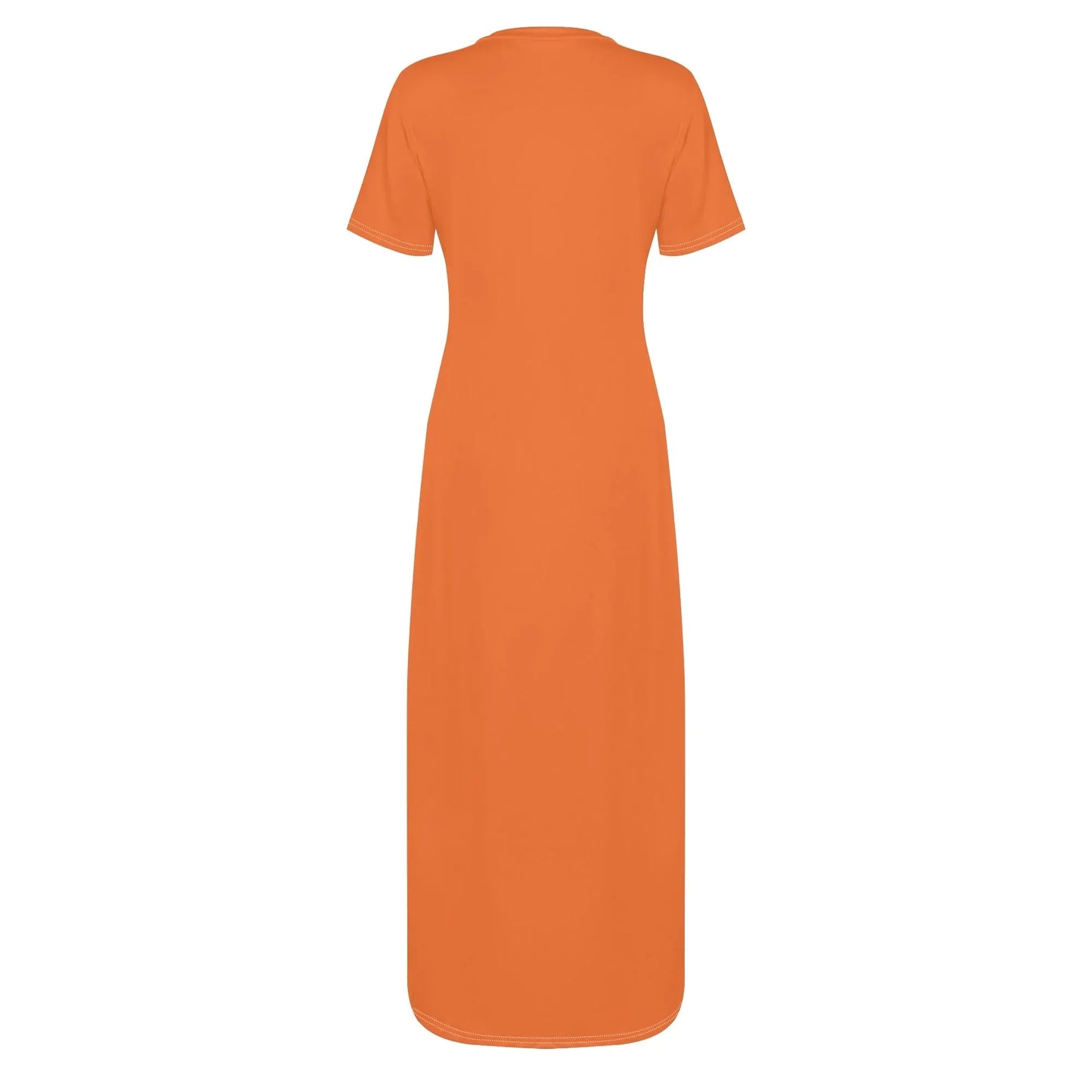 orange-short-sleeve-long-dress-long-dress-jlr-design-97112 - JLR Design