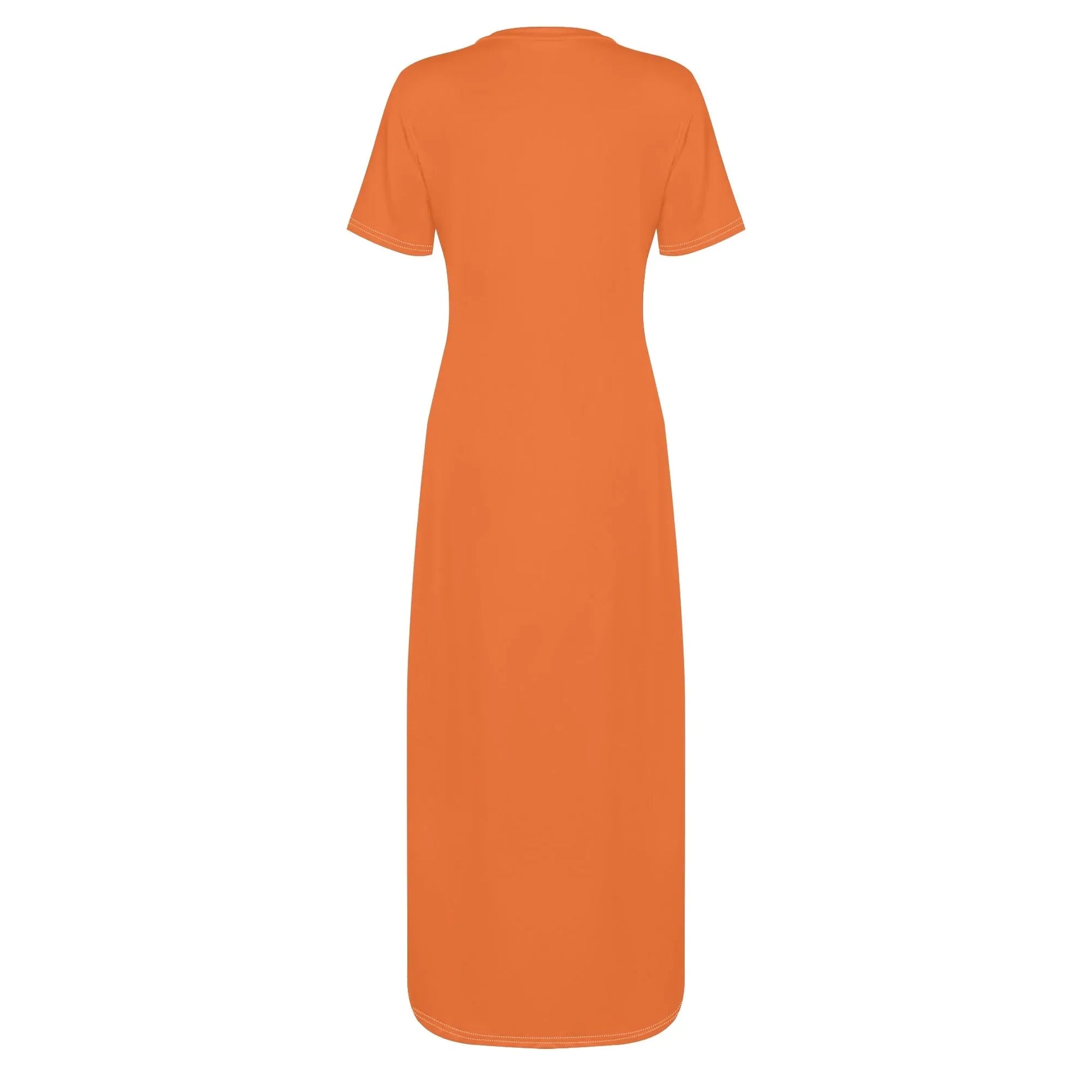 orange-short-sleeve-long-dress-long-dress-jlr-design-97112 - JLR Design