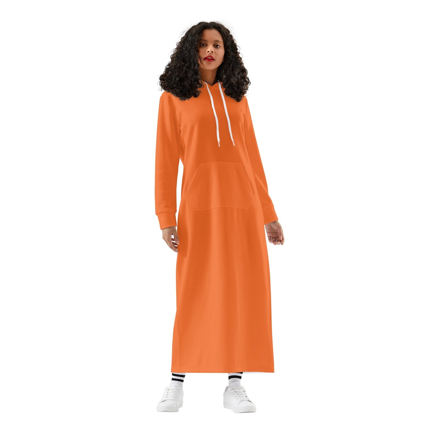Oranges bequemes leichtes Hoodie Kleid Hoodiekleid JLR Design