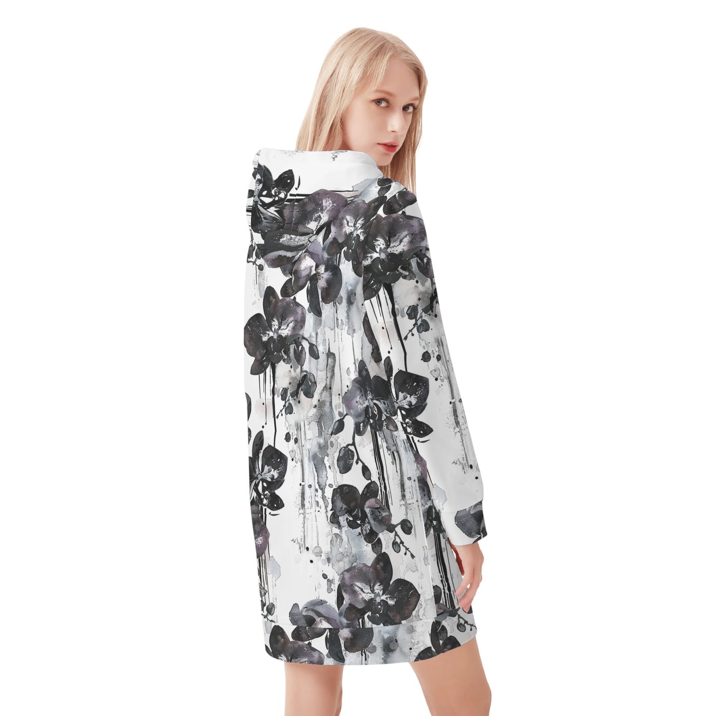 Orchid Velvet Hoodie Dress Hoodiekleid JLR Design