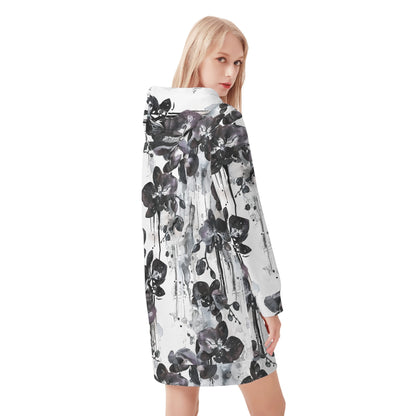 Orchid Velvet Hoodie Dress Hoodiekleid JLR Design