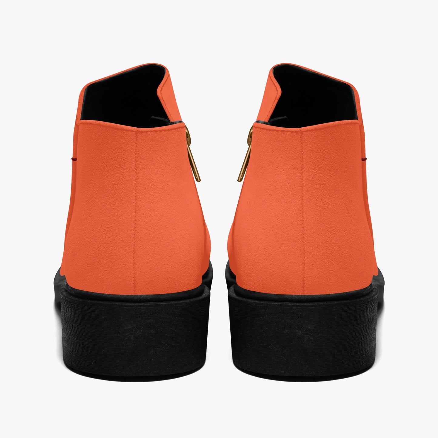 Outrageous Orange elegante Reißverschluss-Stiefeletten Stiefeletten JLR Design