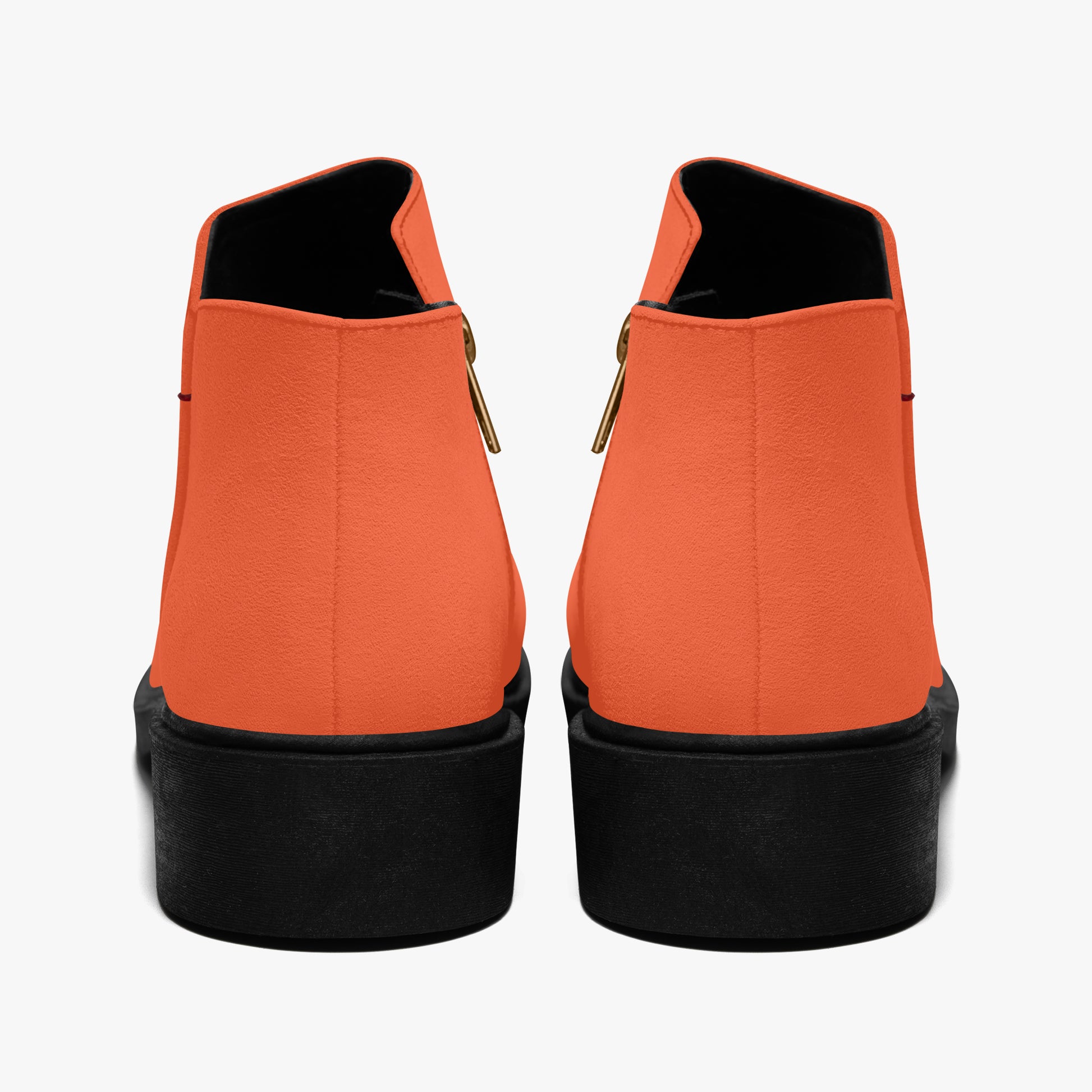 Outrageous Orange elegante Reißverschluss-Stiefeletten Stiefeletten JLR Design
