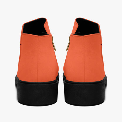 Outrageous Orange elegante Reißverschluss-Stiefeletten Stiefeletten JLR Design