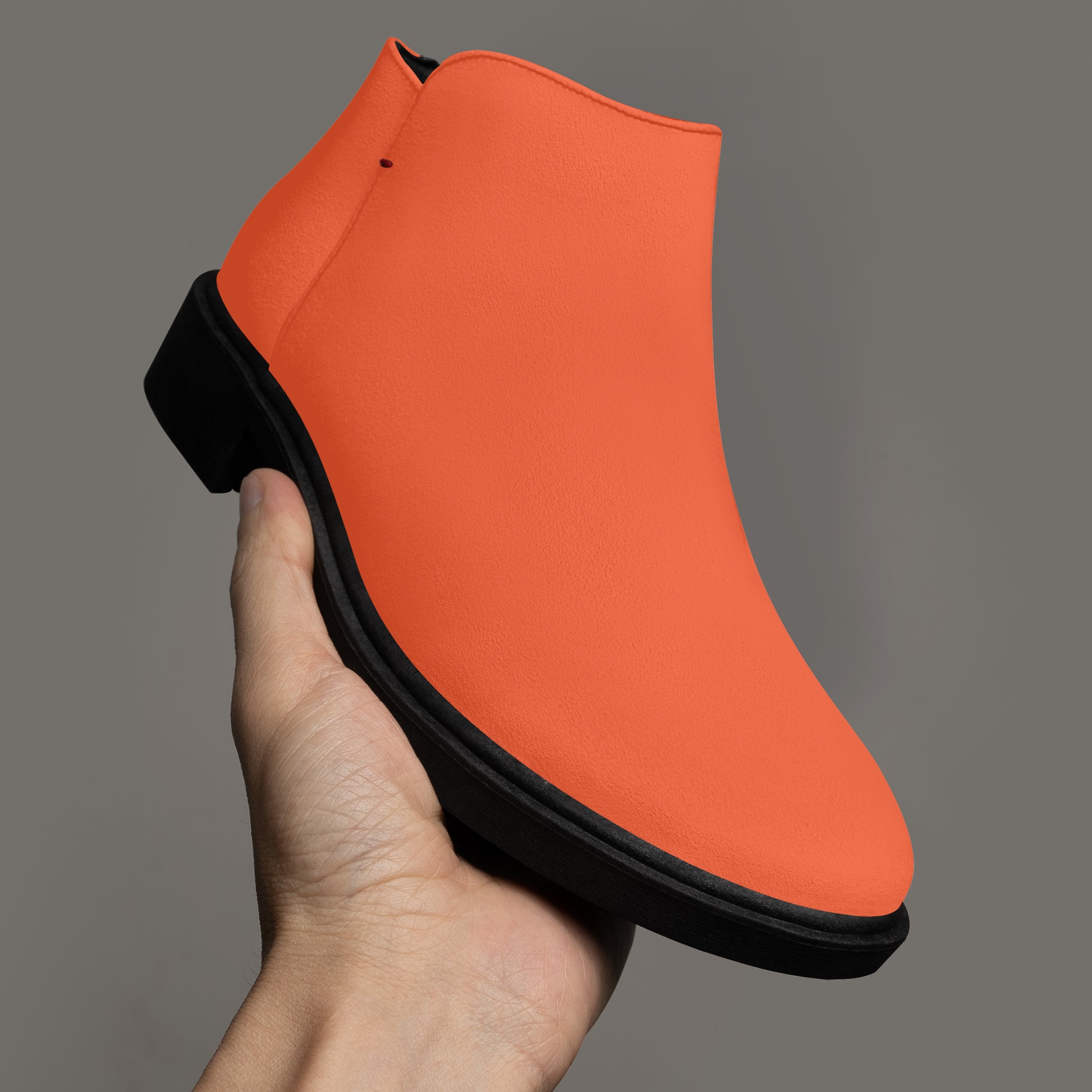 Outrageous Orange elegante Reißverschluss-Stiefeletten Stiefeletten JLR Design