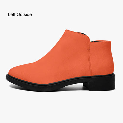 Outrageous Orange elegante Reißverschluss-Stiefeletten Stiefeletten JLR Design