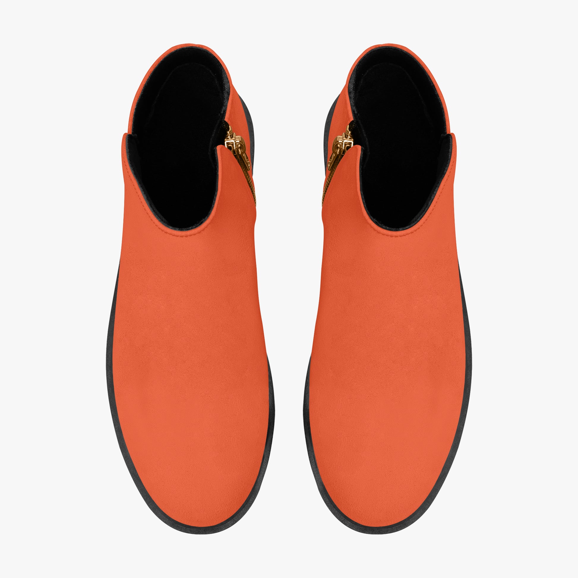 Outrageous Orange elegante Reißverschluss-Stiefeletten Stiefeletten JLR Design