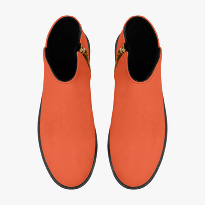Outrageous Orange elegante Reißverschluss-Stiefeletten Stiefeletten JLR Design