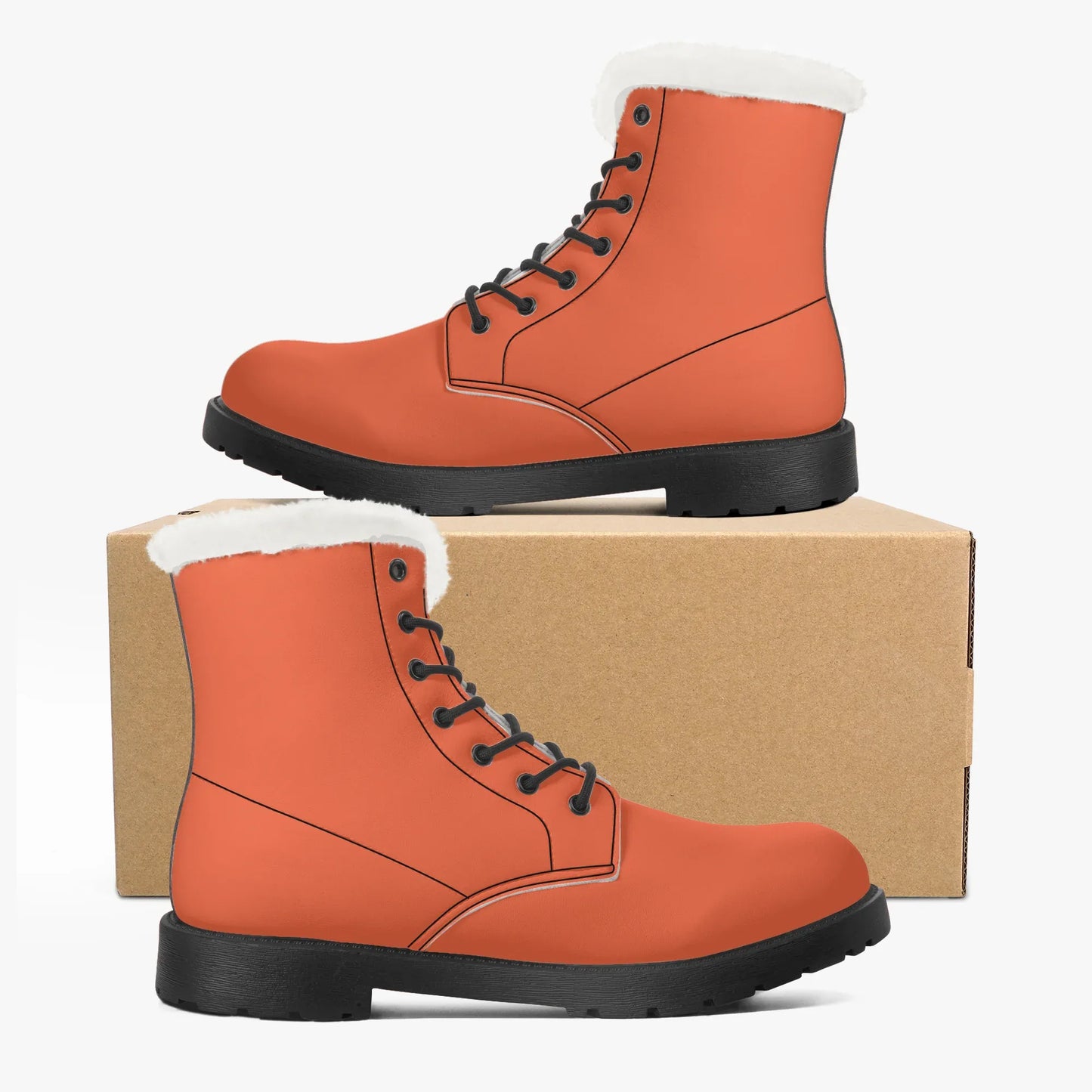 outrageous-orange-faux-fur-leder-boots-boots-jlr-design-5 - JLR Design