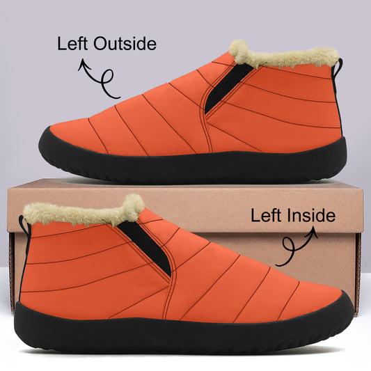 Outrageous Orange Faux Fur Slipper Boots JLR Design