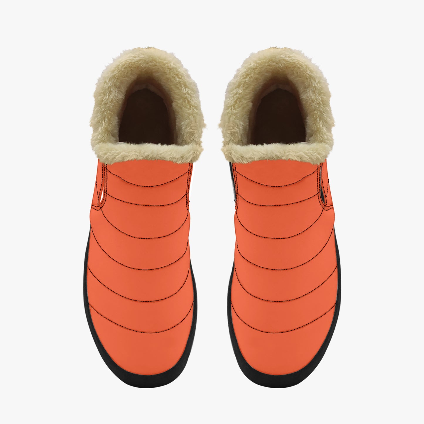 Outrageous Orange Faux Fur Slipper Boots JLR Design