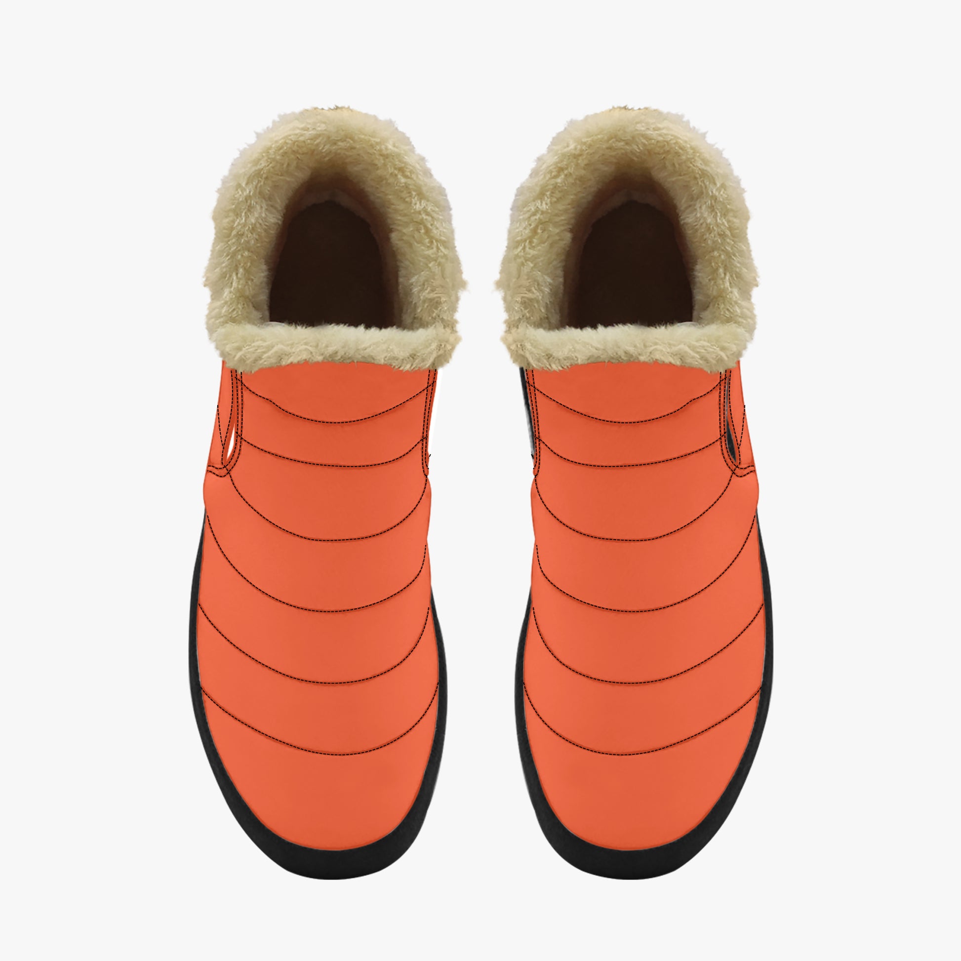 Outrageous Orange Faux Fur Slipper Boots JLR Design