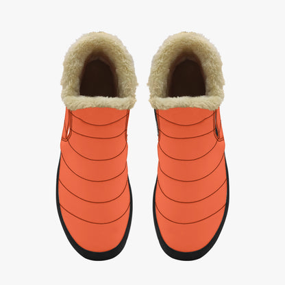 Outrageous Orange Faux Fur Slipper Boots JLR Design