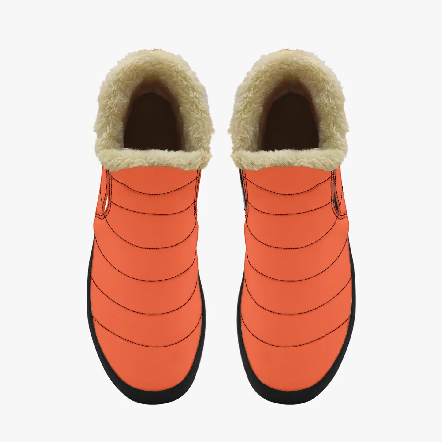 outrageous-orange-faux-fur-slipper-boots-jlr-design-5 - JLR Design