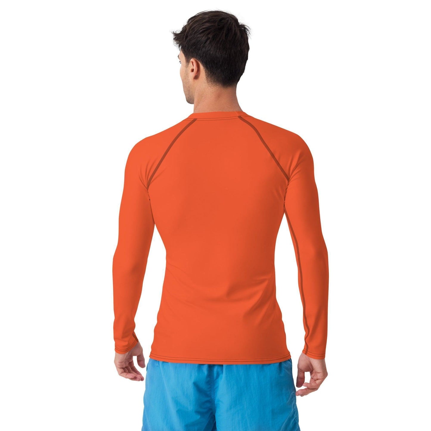 Outrageous Orange Herren Rash Guard Rash Guard 54.99 4-Wege, Atmungsaktiv, bequem, einfarbig, Elastan, Flachnaht, Guard, Hautschutz, Kompression, Langarmshirt, Männermode, Orange, Outdoor, Outrageous, Polyester, Rash, Sand, Schwimmen, Sonnenschutz, Sportbekleidung, Strandmode, Stretchstoff, Surfen, trocknend, Wassersport, Wind JLR Design