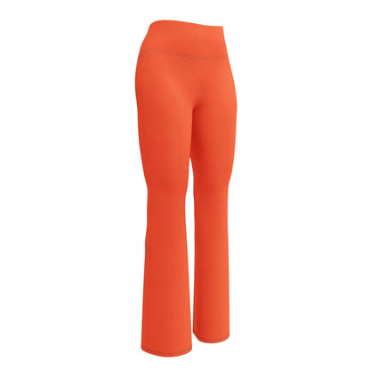 Outrageous Orange High Waist Flare Leggings Flare Leggings 59.99 Flare, High, Leggings, Outrageous, Waist JLR Design