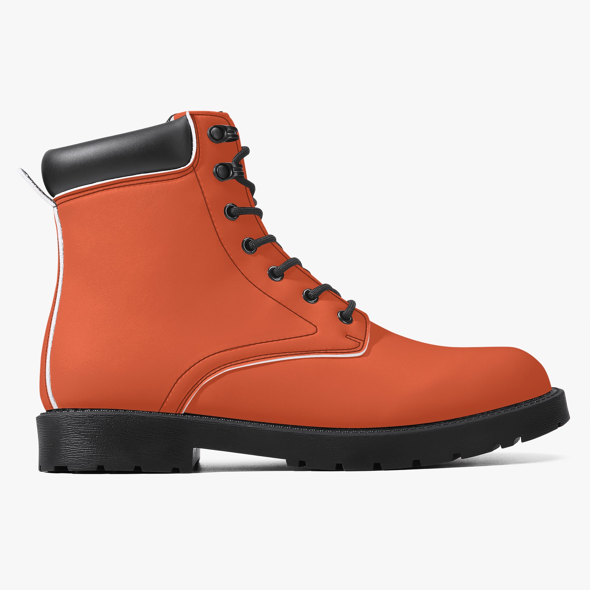 Outrageous Orange Leder Boots | Stylische und Warme Winterstiefel Boots JLR Design