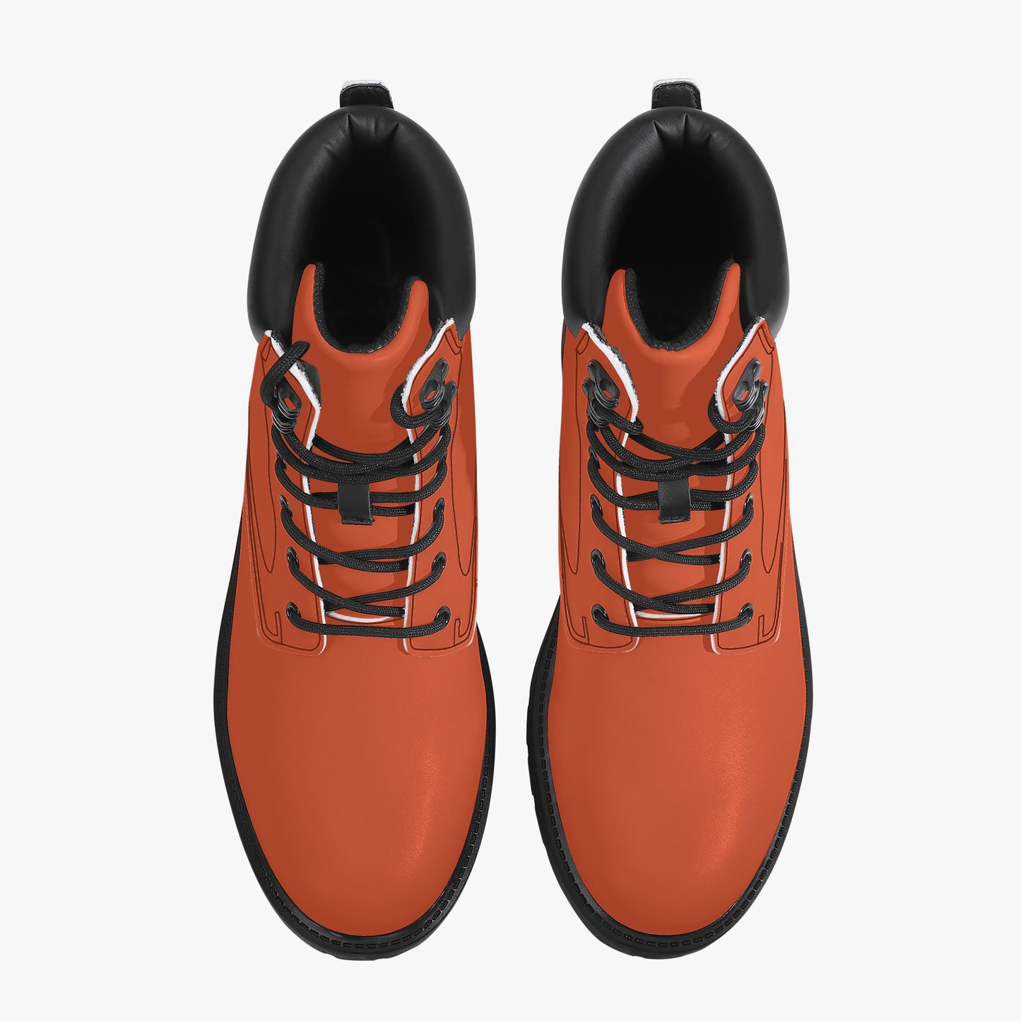 Outrageous Orange Leder Boots | Stylische und Warme Winterstiefel Boots JLR Design