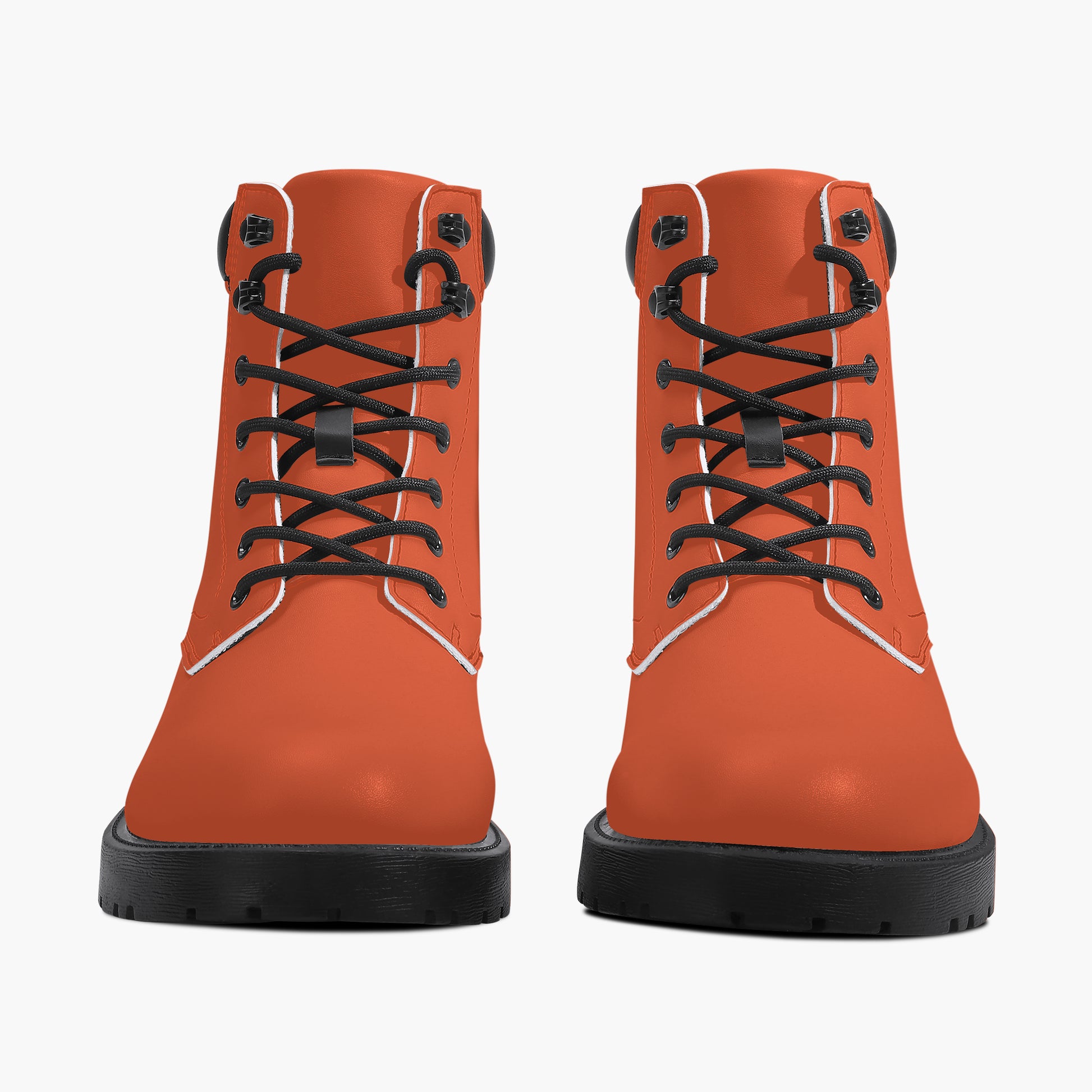 Outrageous Orange Leder Boots | Stylische und Warme Winterstiefel Boots JLR Design