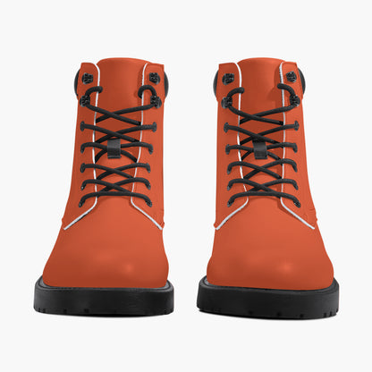 Outrageous Orange Leder Boots | Stylische und Warme Winterstiefel Boots JLR Design