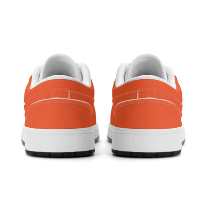 outrageous-orange-low-top-leder-sneaker-fur-damen-sneaker-jlr-design-98761 - JLR Design