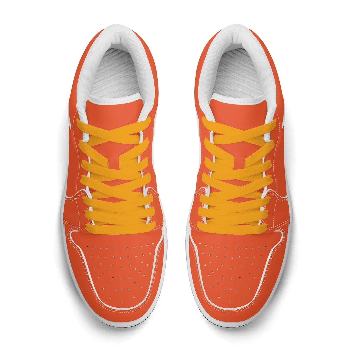 outrageous-orange-low-top-leder-sneaker-fur-damen-sneaker-jlr-design-15365 - JLR Design