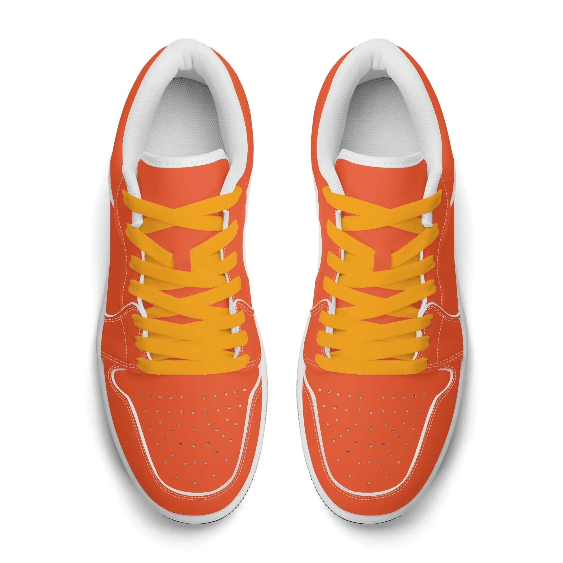 outrageous-orange-low-top-leder-sneaker-fur-damen-sneaker-jlr-design-15365 - JLR Design