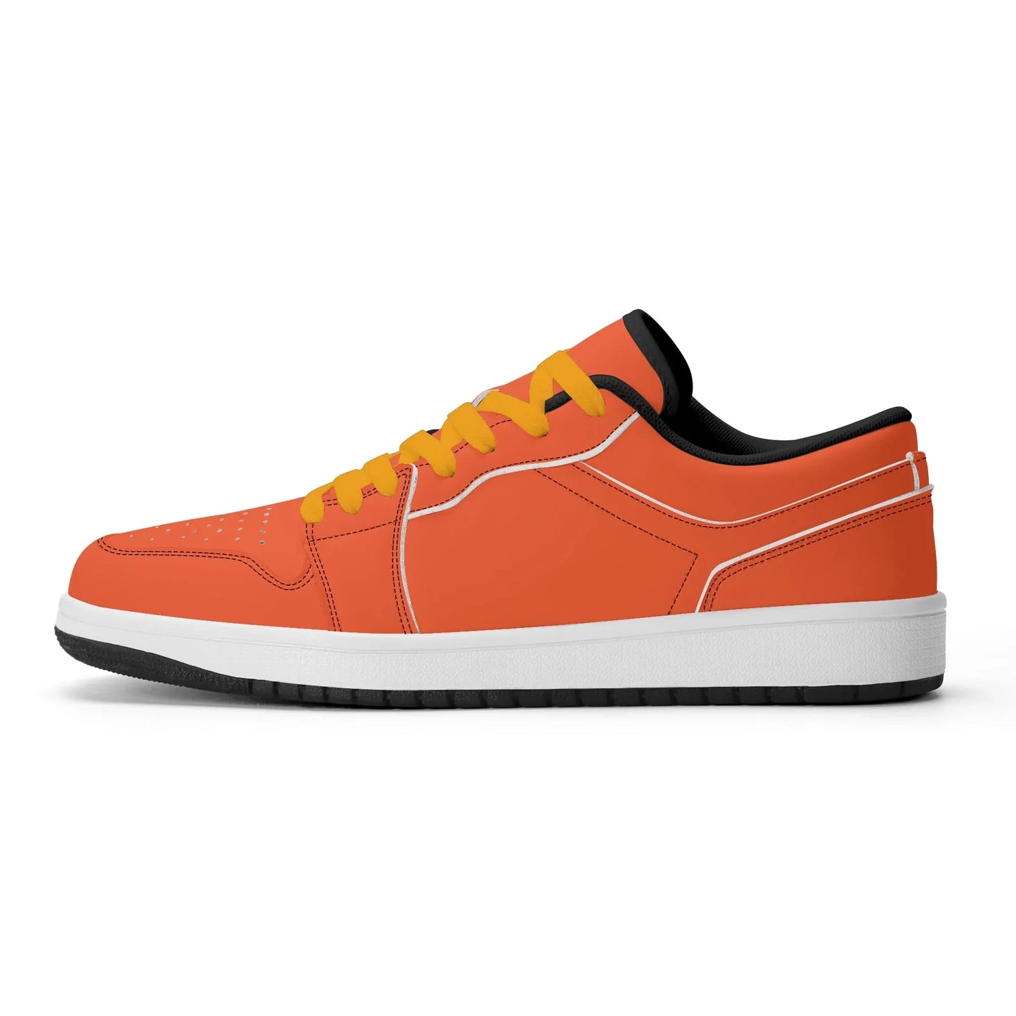 outrageous-orange-low-top-leder-sneaker-fur-damen-sneaker-jlr-design-18488 - JLR Design