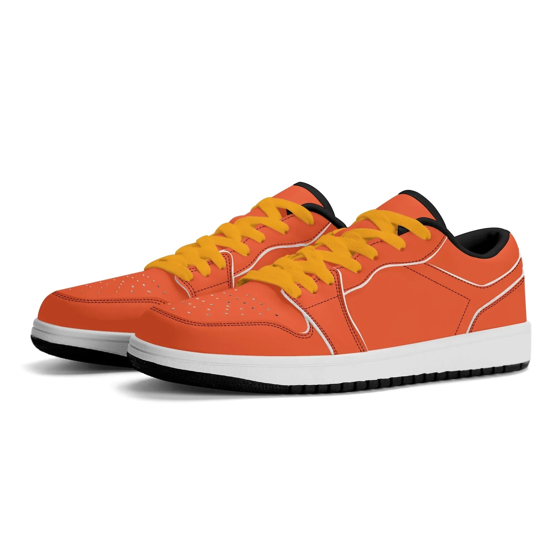 outrageous-orange-low-top-leder-sneaker-fur-herren-sneaker-jlr-design-65189 - JLR Design