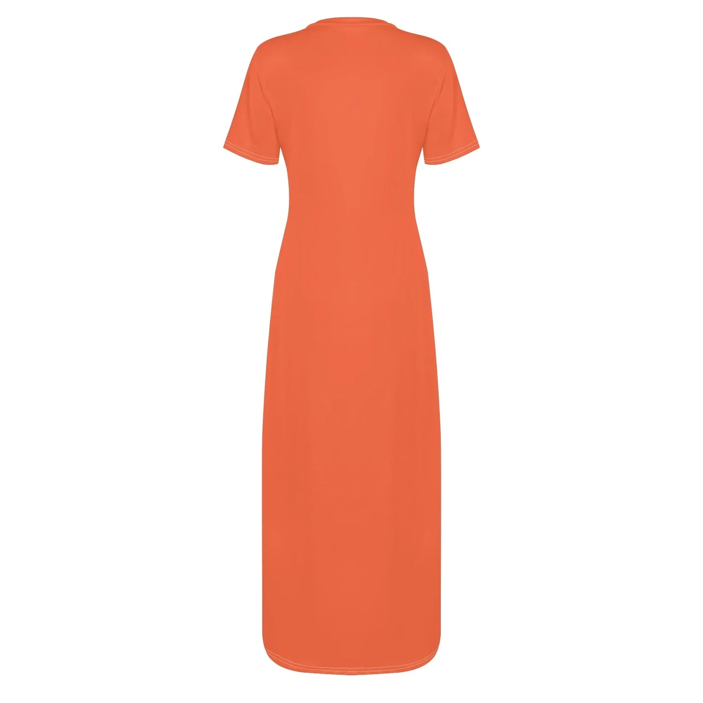outrageous-orange-short-sleeve-long-dress-long-dress-jlr-design-87104 - JLR Design