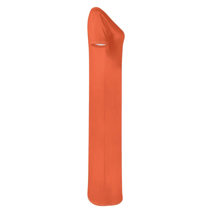 outrageous-orange-short-sleeve-long-dress-long-dress-jlr-design-16491 - JLR Design