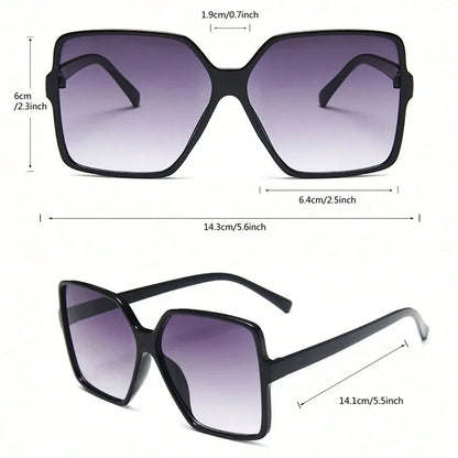 Oversize Quadratische Sonnenbrille | Retro | Mode | Gradient | UV400 Brille JLR Design