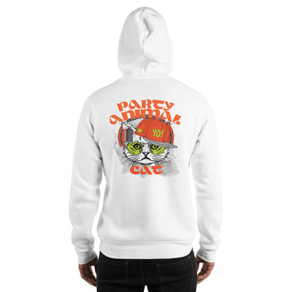 Party Animal Cat Hoodie Hoodie 69.99 Animal, Cat, Hoodie, Party JLR Design