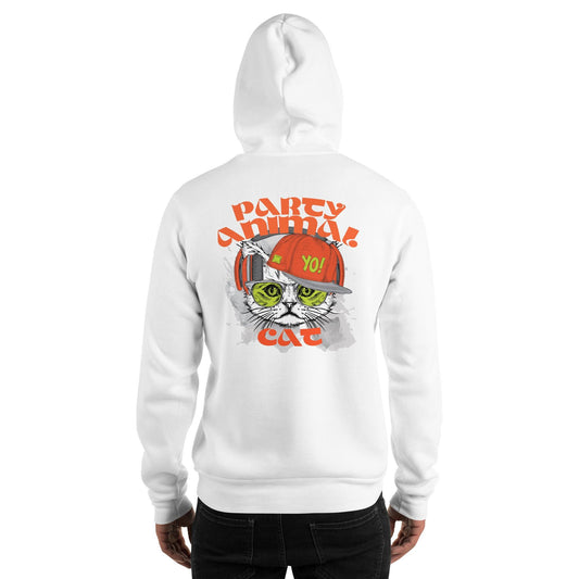 Party Animal Cat Hoodie Hoodie 69.99 Animal, Cat, Hoodie, Party JLR Design