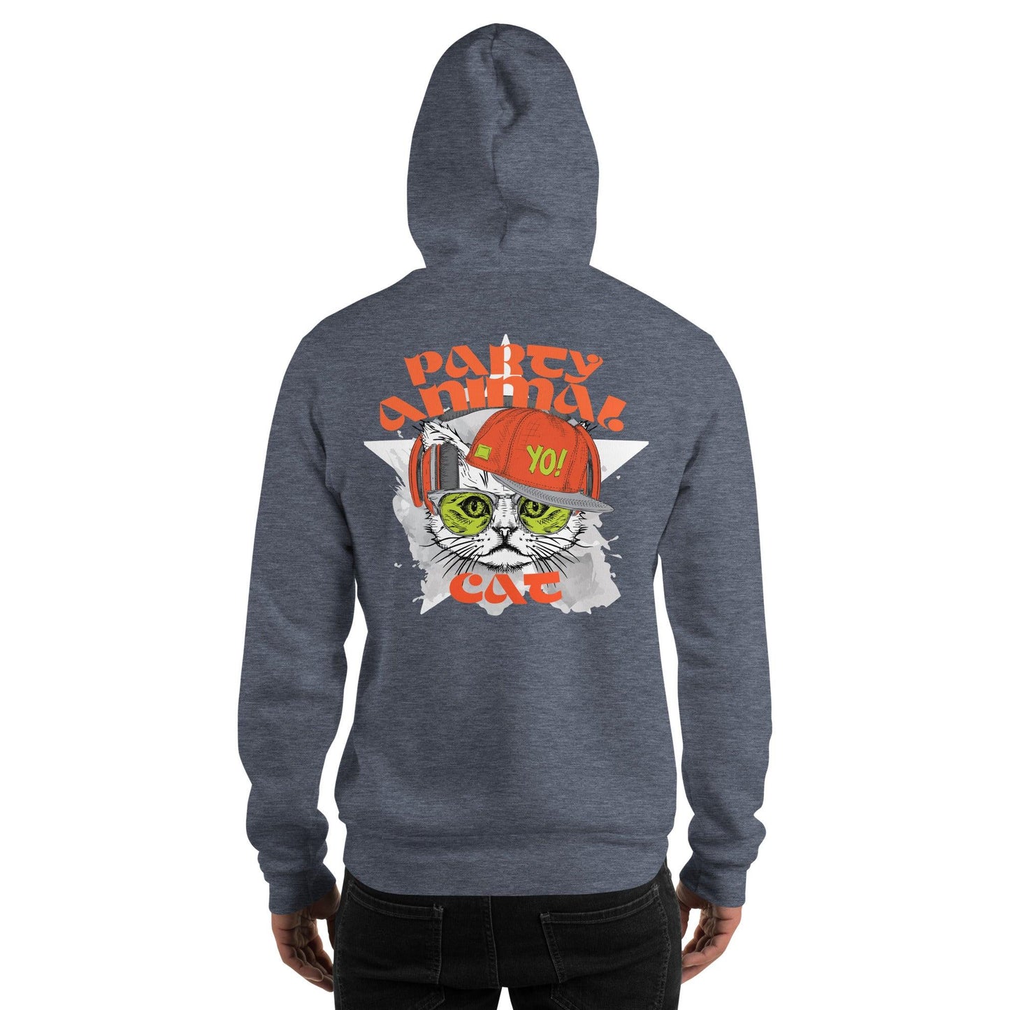 Party Animal Cat Hoodie Hoodie 69.99 Animal, Cat, Hoodie, Party JLR Design