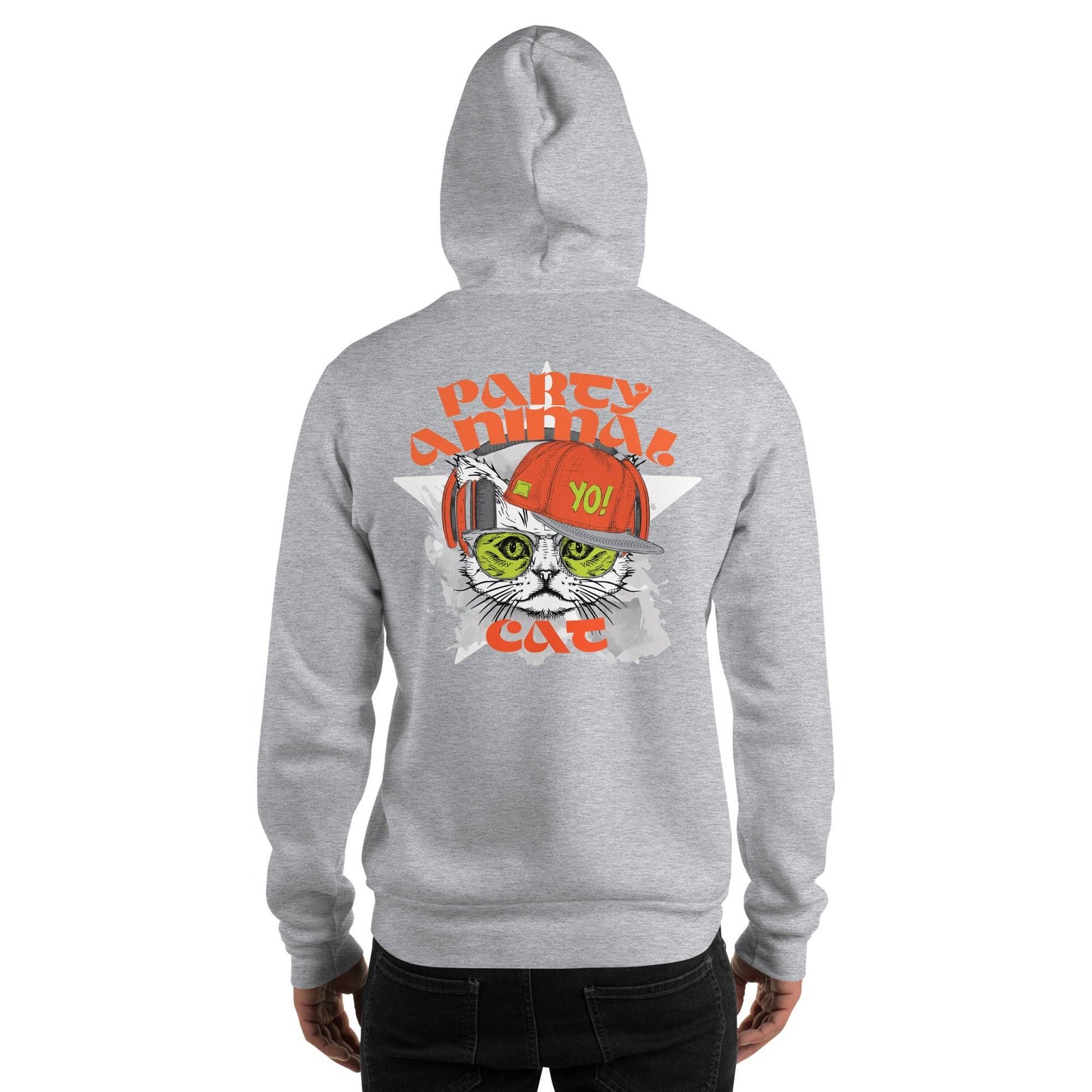 Party Animal Cat Hoodie Hoodie 69.99 Animal, Cat, Hoodie, Party JLR Design