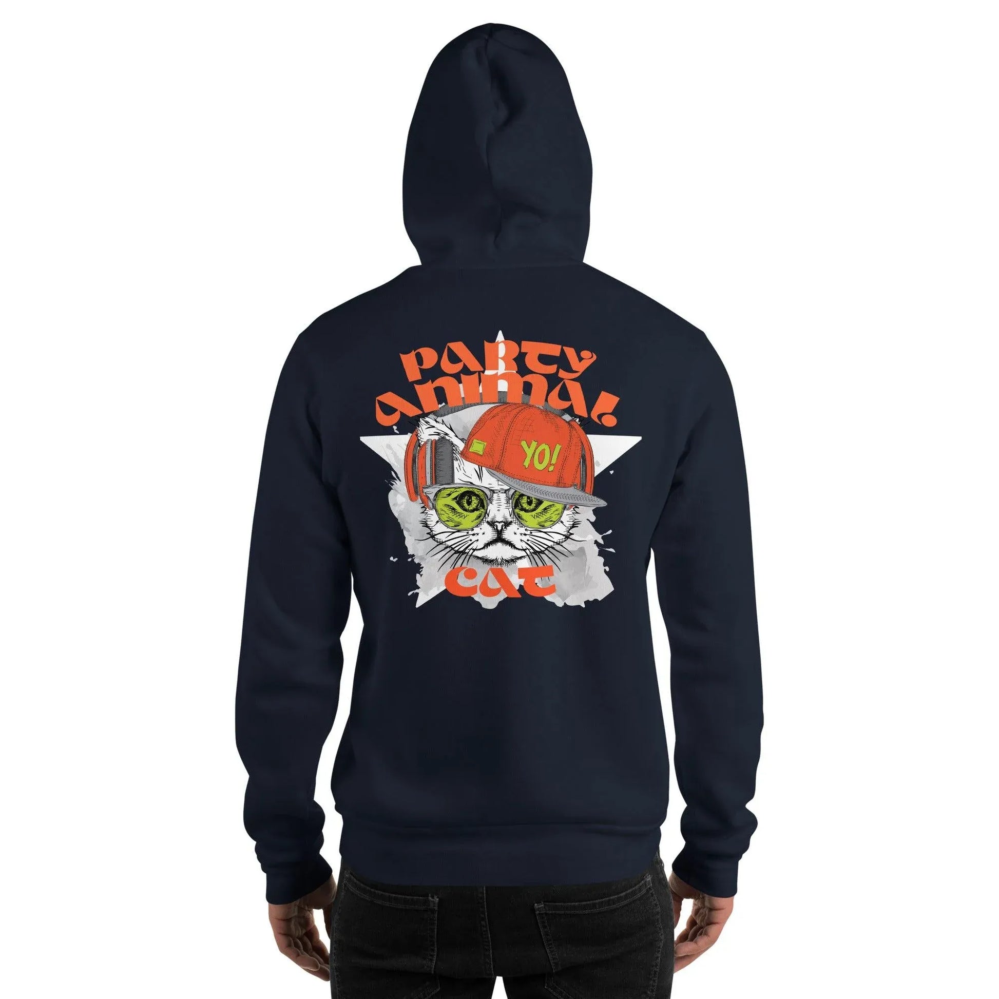 Party Animal Cat Hoodie Hoodie JLR Design