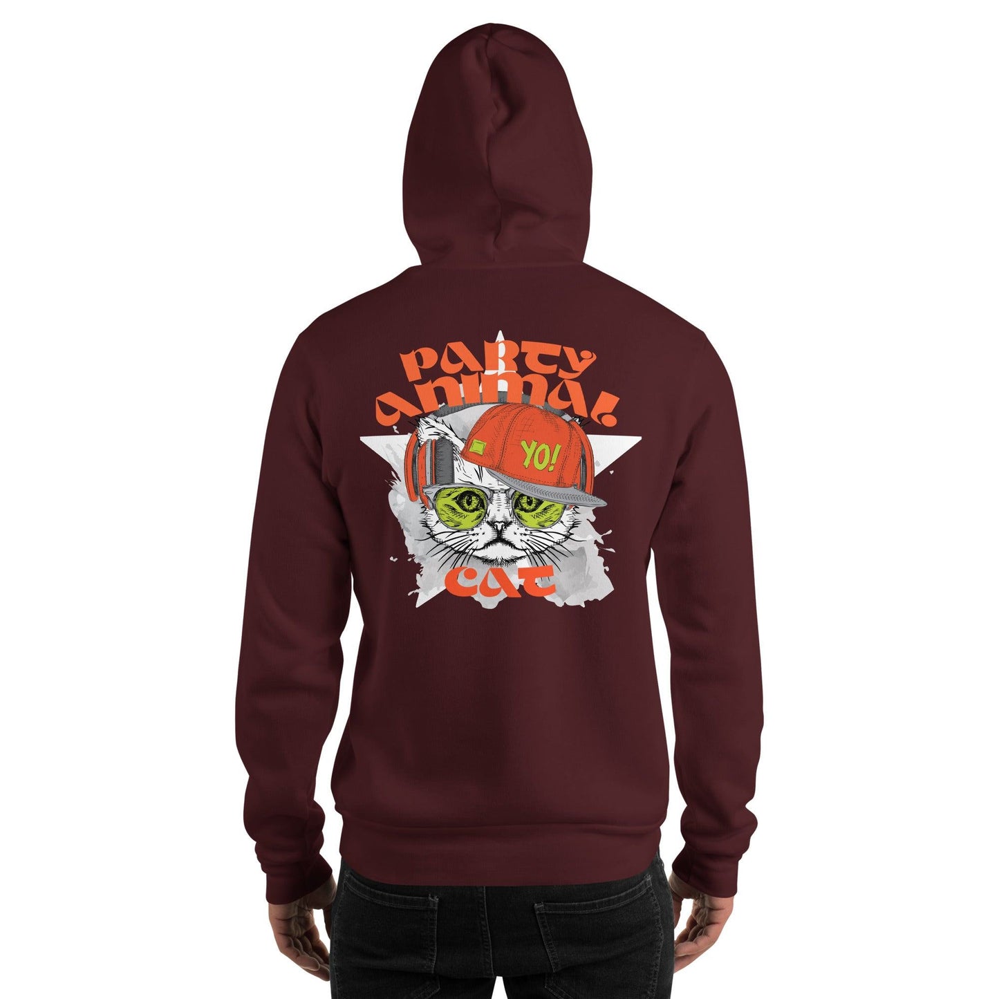 Party Animal Cat Hoodie Hoodie 69.99 Animal, Cat, Hoodie, Party JLR Design