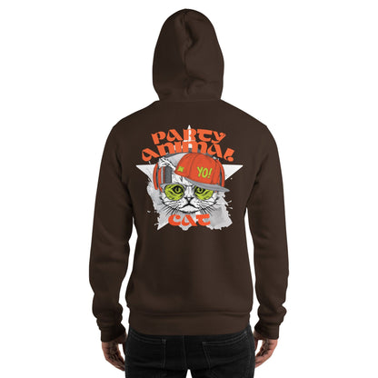 Party Animal Cat Hoodie Hoodie 69.99 Animal, Cat, Hoodie, Party JLR Design