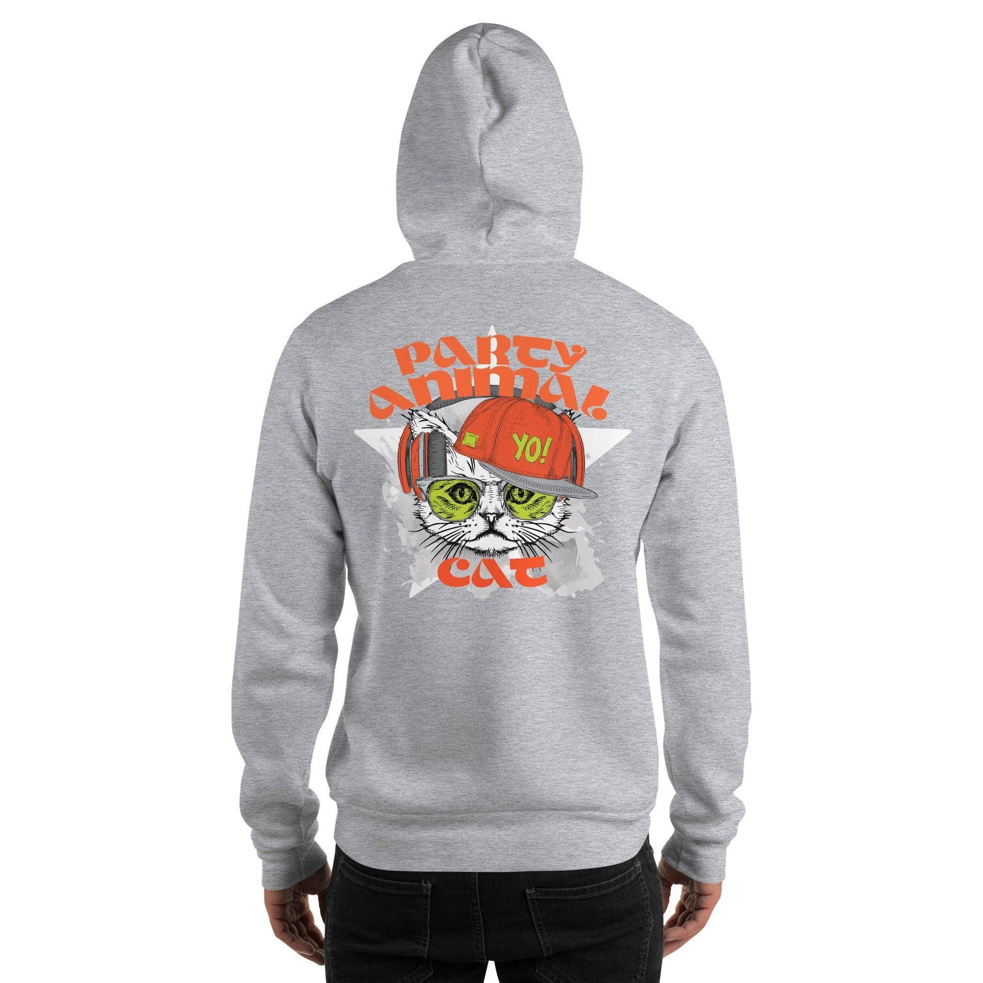 Party Animal Cat Hoodie Hoodie JLR Design