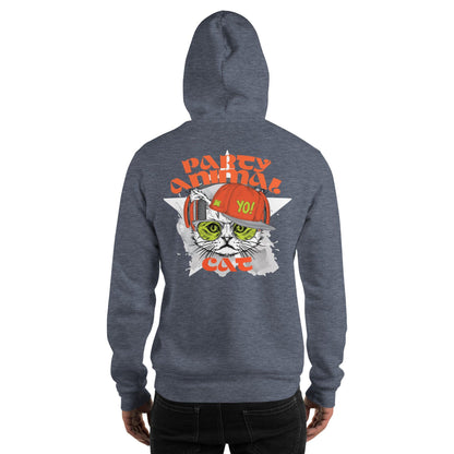 Party Animal Cat Hoodie Hoodie JLR Design