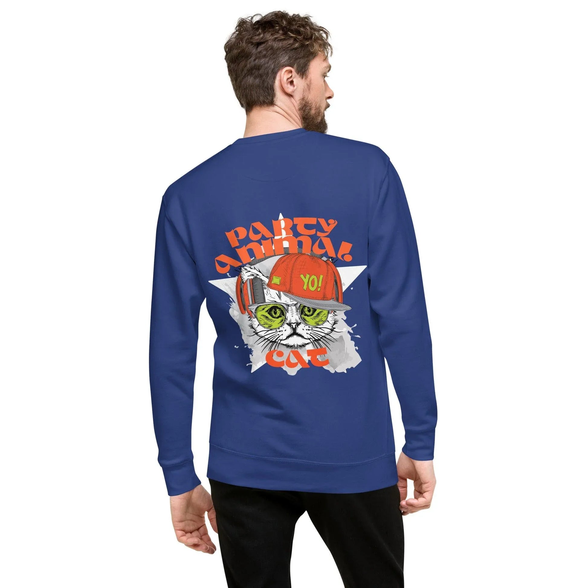 party-animal-cat-premium-pullover-pullover-jlr-design-71577 - JLR Design
